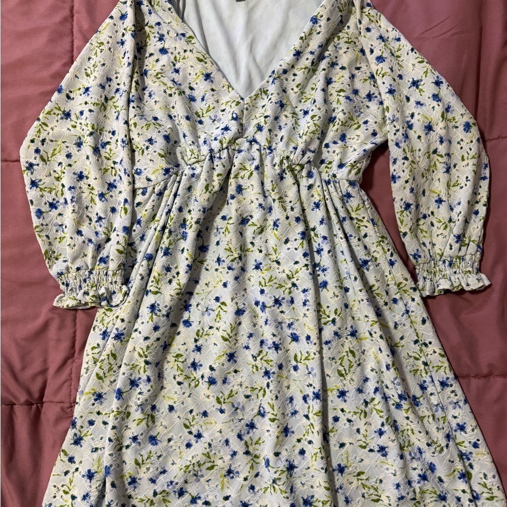 Mandala Vibes Floral Long Sleeve Dress - Picture 3 of 8